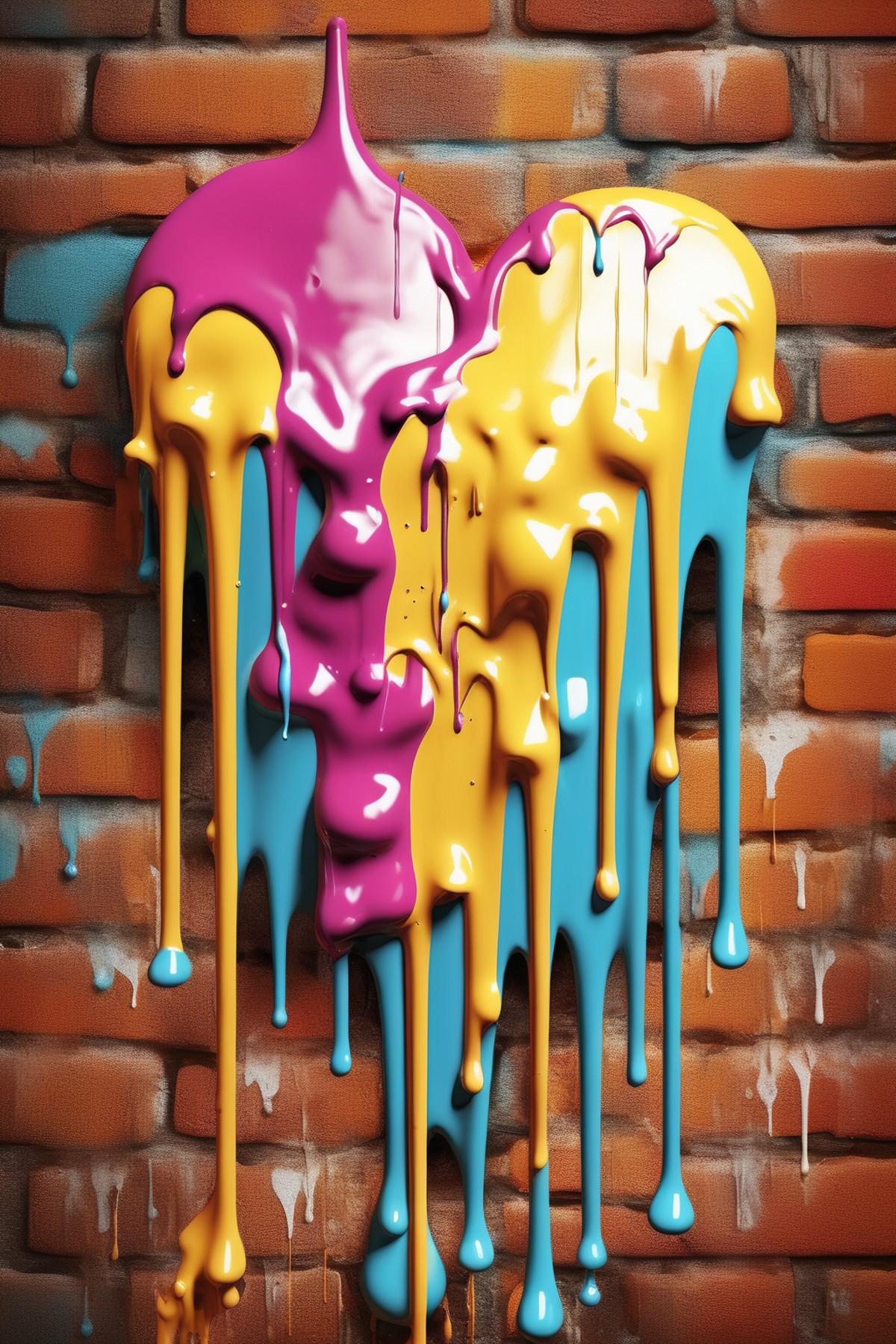 <lora:Dripping Art:1>Dripping Art - Design an artistic image that symbolizes love, using a dripping paint effect to enhanc...
